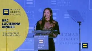 Tristin Mays Receives the HRC Visibility Award at the 2024 HRC Louisiana Dinner