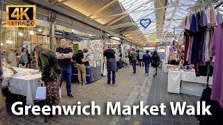 LONDON Greenwich Market Walk | UHD 4K