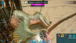 Ark Mobile Max Level Raptor Taming In A Wooden Cage | PART 5