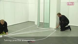 Installation of an entrance mat Option 1 / Tape-measure | www.emco-bau.com/en