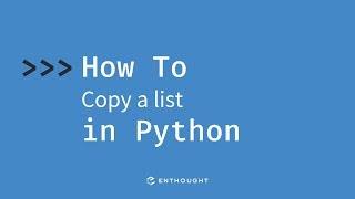 How to copy a list in Python