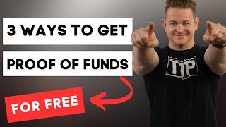 How To Get A Proof of Funds Letter For Wholesaling (3 Free Ways)