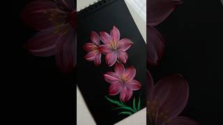 Beautiful and Easy Flowers Painting || #youtubeshorts #viralvideo #viralshorts #video