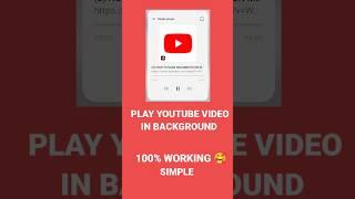 How to Play YouTube Video in Background #shorts#short#shortvideo