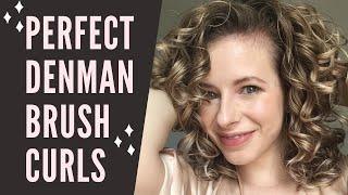 HOW TO FORM PERFECT RINGLETS ON CURLY HAIR WITH THE DENMAN BRUSH | Curl Training, Wave Shaping