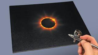 Airbrushing a Solar Eclipse for Beginners