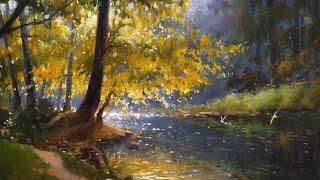 How to Paint an Autumn Landscape in Oil on Canvas