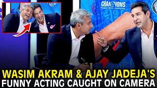 Wasim Akram & Ajay Jadeja's Funny Acting Caught on Camera | THE DP WORLD DRESSING ROOM | ZA1K