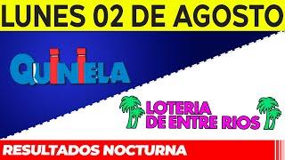 Resultados Quinielas nocturnas de Córdoba y Entre Rios Lunes 2 de Agosto