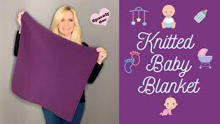 Knitted Garter Stitch Baby Blanket | Beginner Friendly