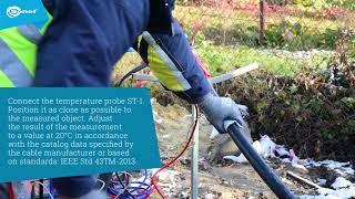 Measuring insulation resistance of MV medium voltage cable with the Sonel MIC10k1