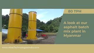 80 tph asphalt batching plant with bitumen decanter in Myanmar