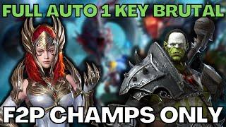  Hydra Can't Get EASIER Than THIS! F2P Champs 1 Key Brutal Hydra FULL AUTO | RAID SHADOW LEGENDS