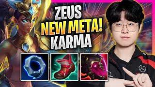 ZEUS TRIES NEW META KARMA TOP! - T1 Zeus Plays Karma TOP vs Riven! | Bootcamp 2024