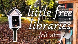 hello autumn  come explore little free libraries with me!  cozy fall vlog