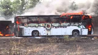 Пожар на трассе Прохладный - Солдатская. 31.07.15г.