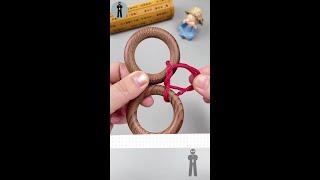 How separate rings from Ropes? Classic Brain Teaser Puzzle #WoodenRingPuzzle #RopePuzzle
