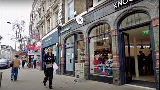 London Kensington High Street, Virtual Walking Tour 4K