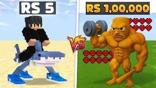 Rs1 vs Rs 1,00,000 Strongest Brainrot Challenge in Minecraft @ProBoiz95​