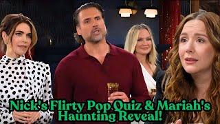 Y&R Update: Audra SHOCKED + Nick's Flirty Pop Quiz & Mariah's Haunting Reveal!