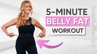 5 Minute Belly Fat Workout! Burn Fat Fast At Home