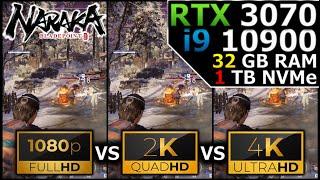 NARAKA BLADEPOINT | 1080p vs 1440p vs 2160p | RTX 3070 | i9 10900 | 32GB RAM | 1TB NVMe