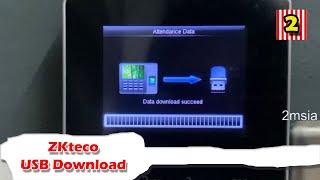 ZKteco Door Access Fingerprint Attendance F22 How To USB Download Attendance Data