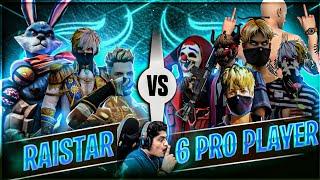 Raistar One Tap King Is Back  Raistar Vs 6 Pro Player GyanGaming Op Reaction - Garena Free Fire