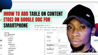 How to Create Table of Content in Google Doc for Smartphone