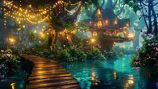 Whimsical Fantasy FairyTales Village  Magical Music & ASMR Soft Lake | Sleeping, Meditation, Heals