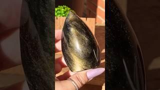 Liquid GOLD ️‍ Obsidian #crystals #shortsfeed #spotlight #obsidian