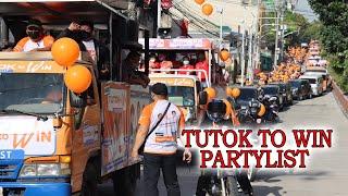 Tutok To Win Partylist Motorcade Quezon City with Cong Onyx, Vice Winnie, Mayor Mike,  Sam Verzosa