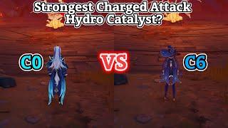 C0 Neuvillette VS C6 Mona!! Charged Attack Damage Comparison!!