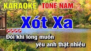 Karaoke Xót Xa Tone Nam Nhạc Sống Hay Nhất | Nguyễn Linh