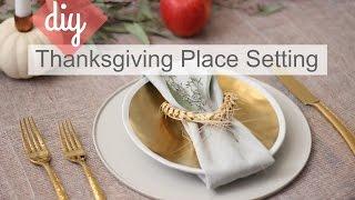 DIY THANKSGIVING PLACE SETTING || KATIE BOOKSER