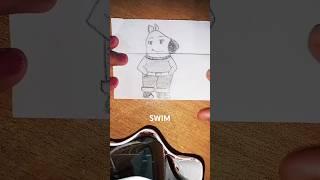 Chill guy version Swim#art #diy #yt #swim #viralartshorts #chaseatlantic #trending #shorts #chillguy