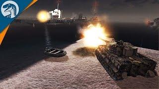 TIGER TANK VS. BIG SHIP | LRBM MOD | Men of War: Assault Squad 2 [MOD] Gameplay