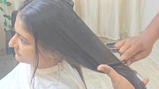 Indian Teacher Taking Haircut before school opening