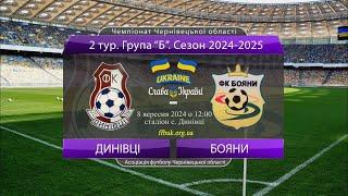 2 тур. Чемпіонат області 2024-2025. Група Б: Динівці - Бояни (огляд матчу). 08.09.2024