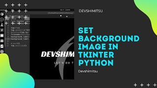 Set Background Image In Tkinter Python