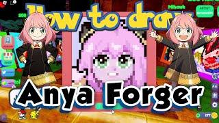 HOW TO DRAW ANYA FORGER - STARVING ARTIST / ROBLOX