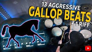 13 AGGRESSIVE Gallop Beats and 1 Riff