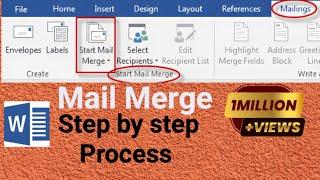 Mail Merge in MS Word|step by step process|how to create Mail Marge document in ms word