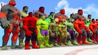 Hulked Out :The Ultimate Team Hulk vs Red Hulk Army Battle Royale - What If