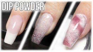  3 DIP POWDER Nail Designs  French, Ombre & Marble