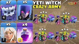 Th14 Yeti Witch Attack Strategy | 7 Yeti + 5 Witch + 4 Rage Spell | Best Th14 Attack Strategy