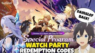 Special Program Version 5.7 Watch Party Skirk & Redemption Codes | Genshin Impact | India |