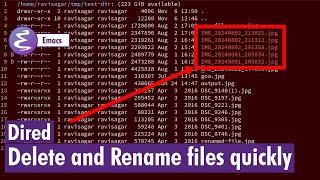 Emacs - Delete and rename file quickly in Dired