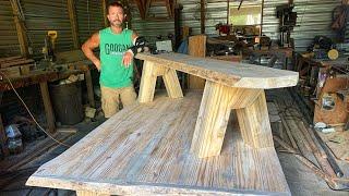 Building a Live Edge Farm Table and Bench