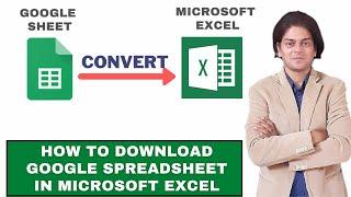 How to download google spreadsheet in Microsoft excel ?